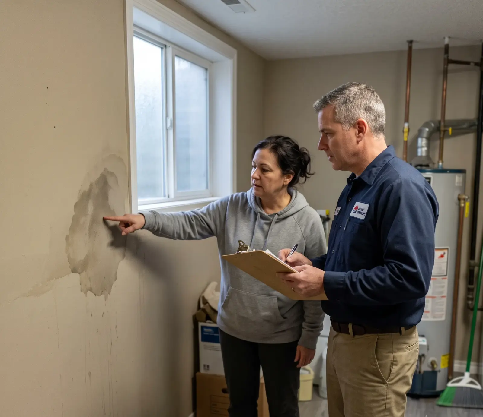 Emergency water extraction being performed at a property in Carmel, IN